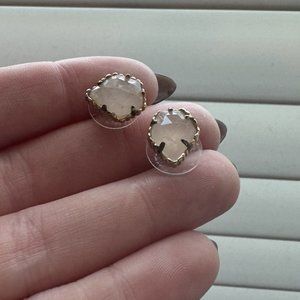 Kendra Scott Tessa Stud Earrings in Rose Quartz